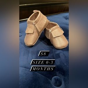 rose gold infant glitter shoes